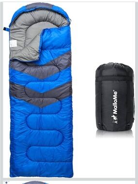 New Mallome Blue & Gray Rectangle Sleeping Bag